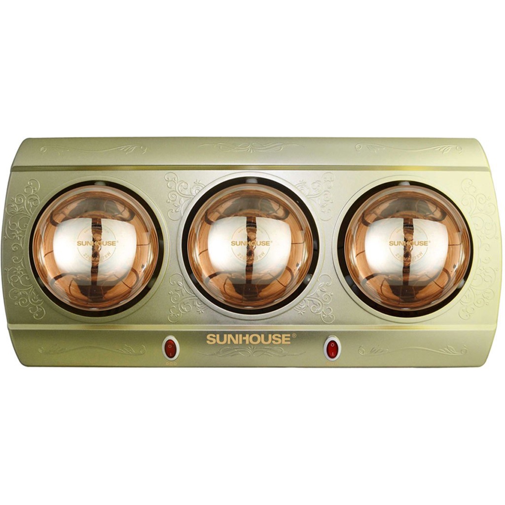 Đèn sưởi nhà tắm Sunhouse SHD3813 3 bóng, SHD3812 2 bóng - hàng chính hãng