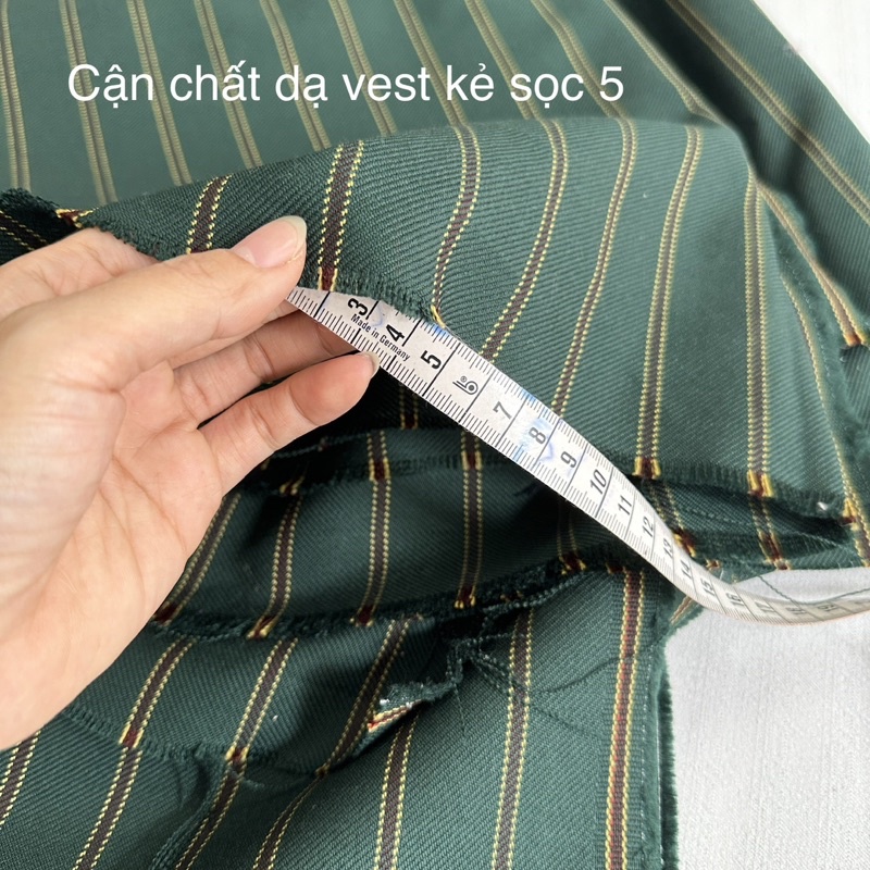 Vải Dạ vest Kẻ Nữ-Quần âu -Hàn Quốc Các chất dạ dầy dạn, co giãn, kẻ sắc nét, vải có độ ấm,