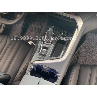 Ốp nội thất vân gỗ mun peugeot 14 chi tiết,bộ ốp full trang trí nội thất vân gỗ mun,vân đá xe peugeot 3008 5008 new