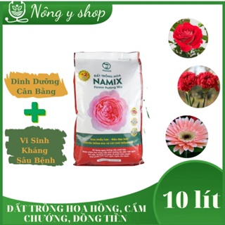 10dm3 Đất trồng hoa namix, giá thể trộn trồng hoa cao cấp, Hoa hồng, hoa ly
