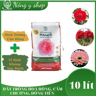 10dm3 Đất trồng hoa namix, giá thể trộn trồng hoa cao cấp, Hoa hồng, hoa ly, hoa đồng tiền, hoa cẩm chướng