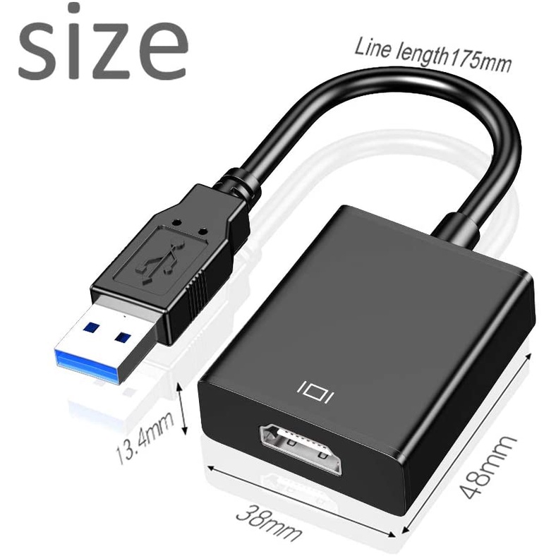 Bộ ChuyểN ĐổI HD 1080P USB 3.0 Sang HDMI Cho Laptop / MáY ChiếU / HDTV / LCD / Free Driver