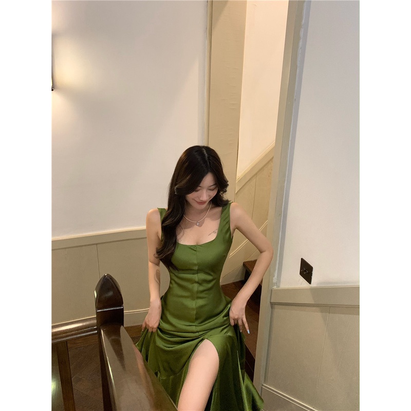 Đầm lụa dạ hội hở lưng xẻ tà sâu quyến rũ size S/M/L chỉ có tại LUXIEU GARDEN🌸