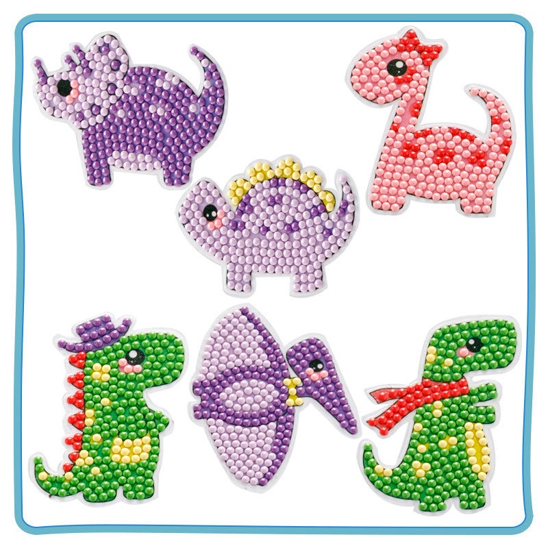 Bộ Sticker Hoạt Hình Đính Đá Thủ Công Tự Làm Dành Cho Trẻ Mẫu Giáo