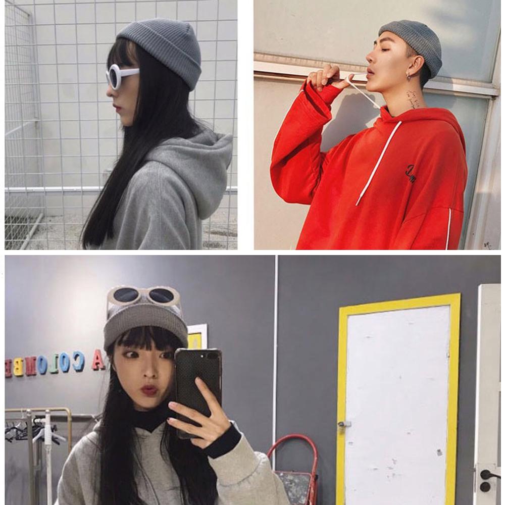 Mũ Dệt Kim Màu Trơn Phong Cách Hàn Quốc Thời Trang Thu Đông Cho Nam Giới