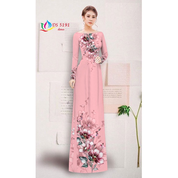 Vải áo dài hoạ tiết xinh