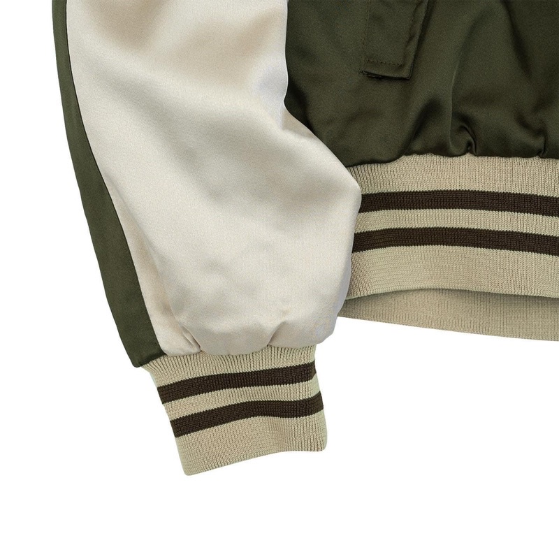 Áo khoát bomber badhabit thêu chất vải dù 2 lớp, chất dày, có túi bên trong áo