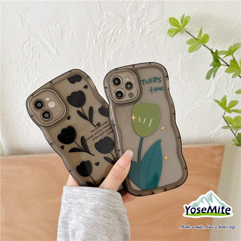 Ốp Điện Thoại Mềm In Hình Hoa Tulip Cho iPhone 14 12 13 11 Pro Max 6 6s 7 8 Plus X Xs Max XR