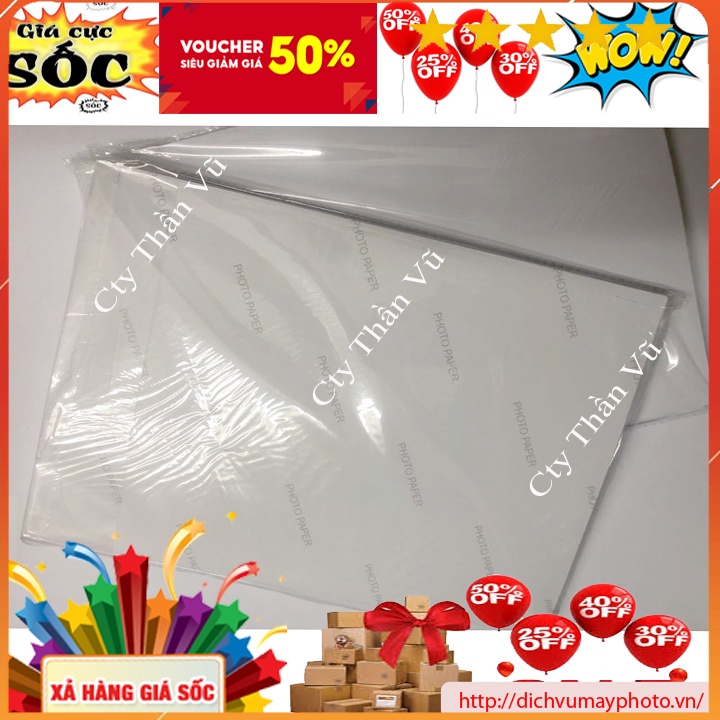 Giấy Decan in ảnh 1 tập 50 tờ in sắc nét dùng in ảnh in thiệp INECO