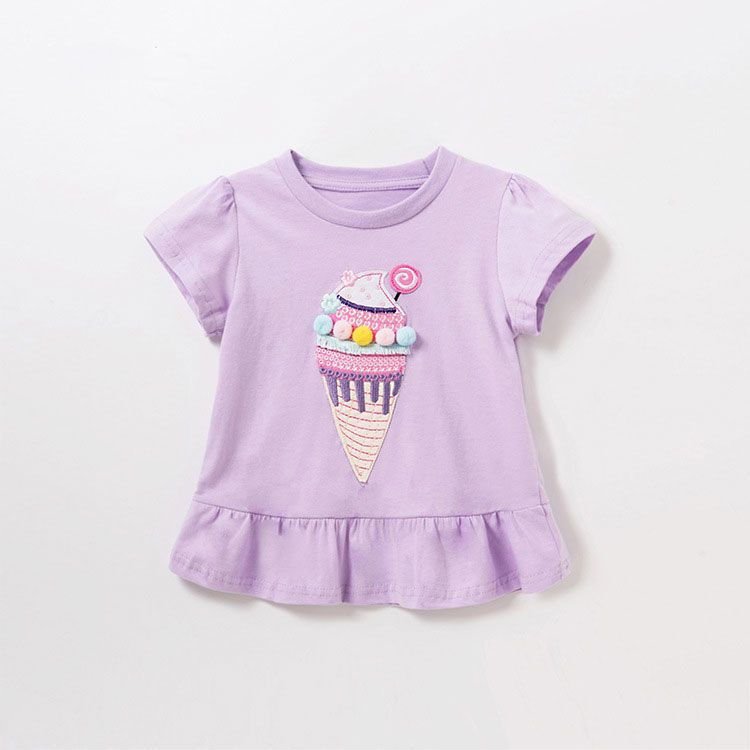 Áo Thun Cotton Mỏng Mùa Hè Tay Cộc Phong Cách Mới 2022 Cho Bé Gái