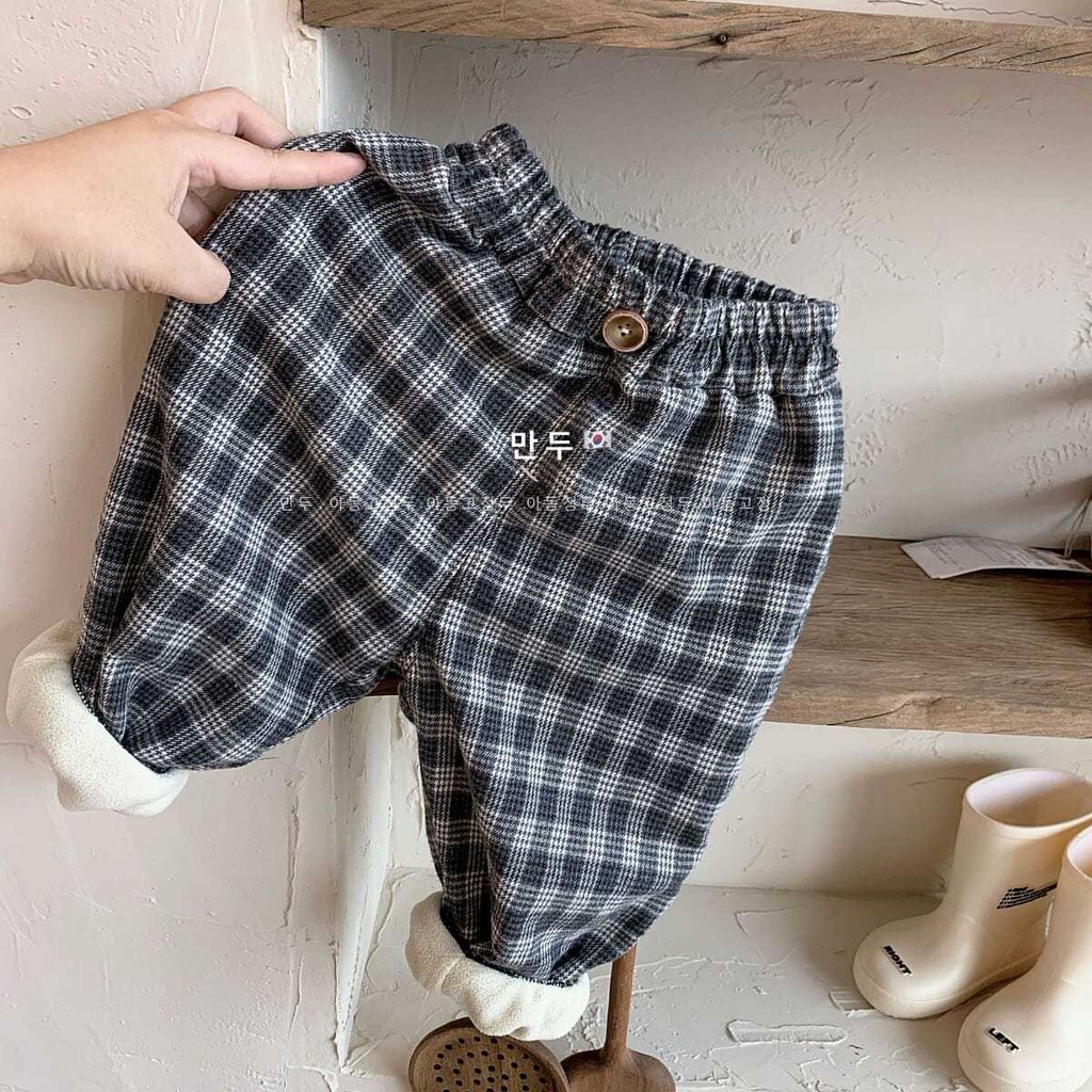 Quần Dài Vải Lông Cừu Dày Dặn Phong Cách Phương Tây Thời Trang Thu Đông 2022 Cho Bé Trai Và Gái