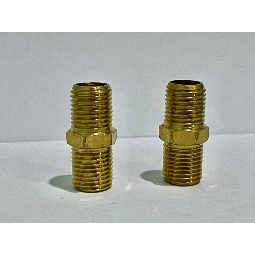 Nối đồng thẳng 2 đầu ren ngoài 13mm