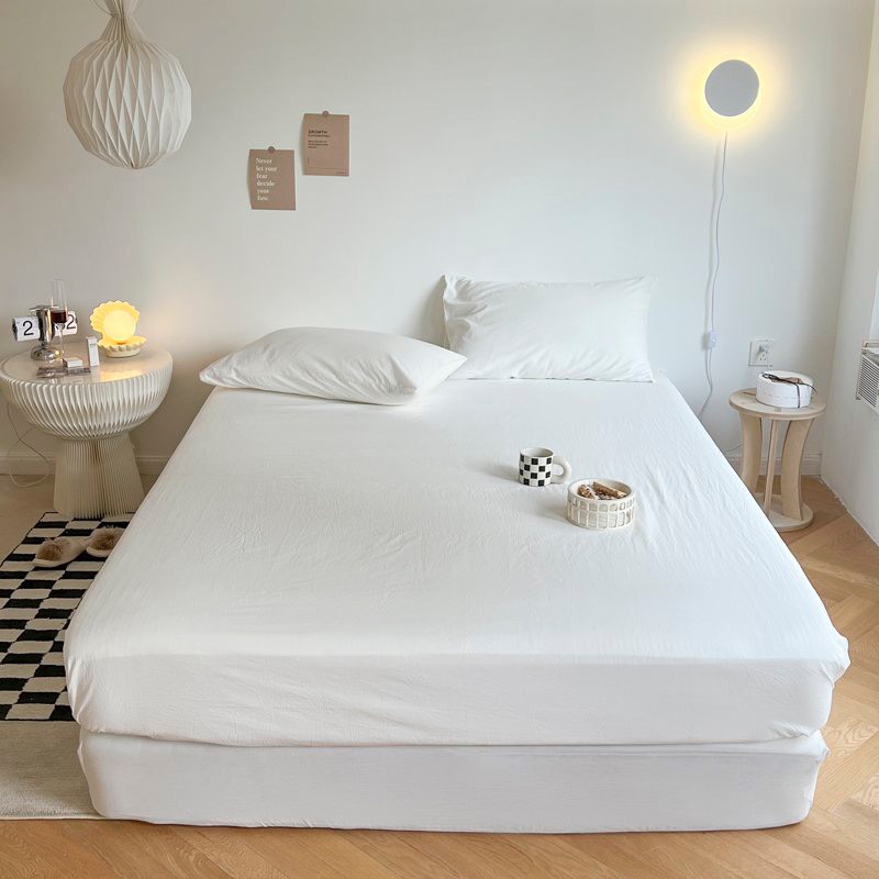 Ga giường cotton tici không vỏ gối LIDACO drap giường trơn 15 màu lựa đủ mọi size nệm