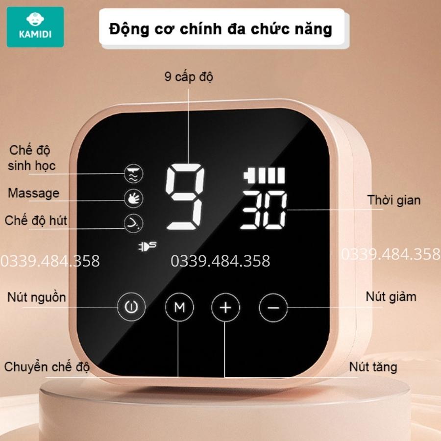 Máy hút sữa điện đôi Kamidi Plus không dây  9 cấp độ hút kèm massage Tutimommy