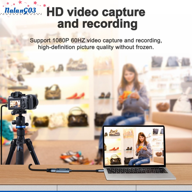 Thẻ Ghi Hình Video Hdmi-C Sang Usb C 1080p Hd Cho Ps4 Switch Máy Tính