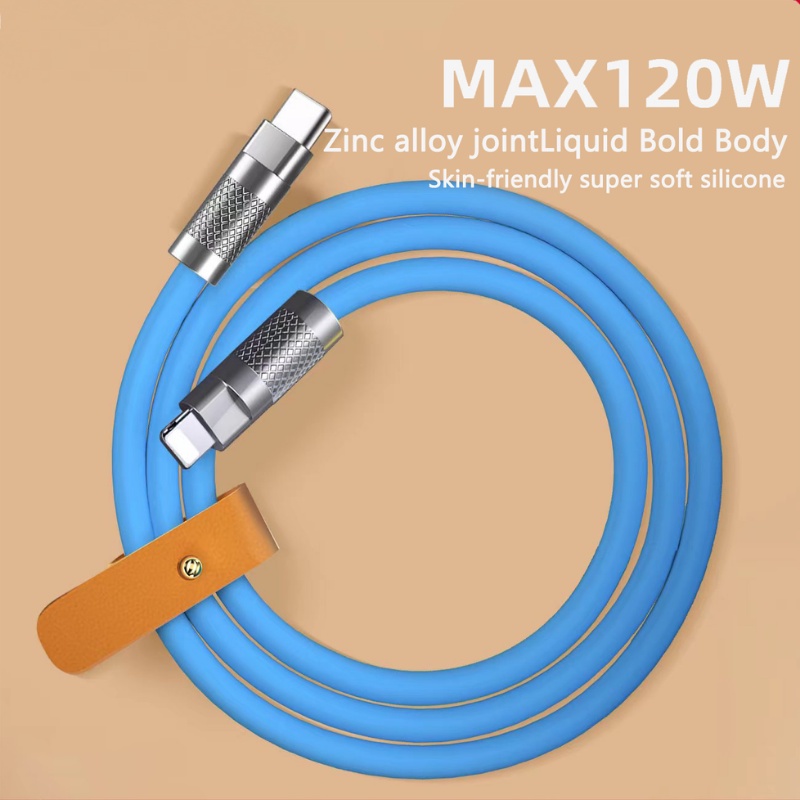 Dây Cáp Sạc USB Loại C 120W 6A Bằng Silicone Chất Lượng Cao