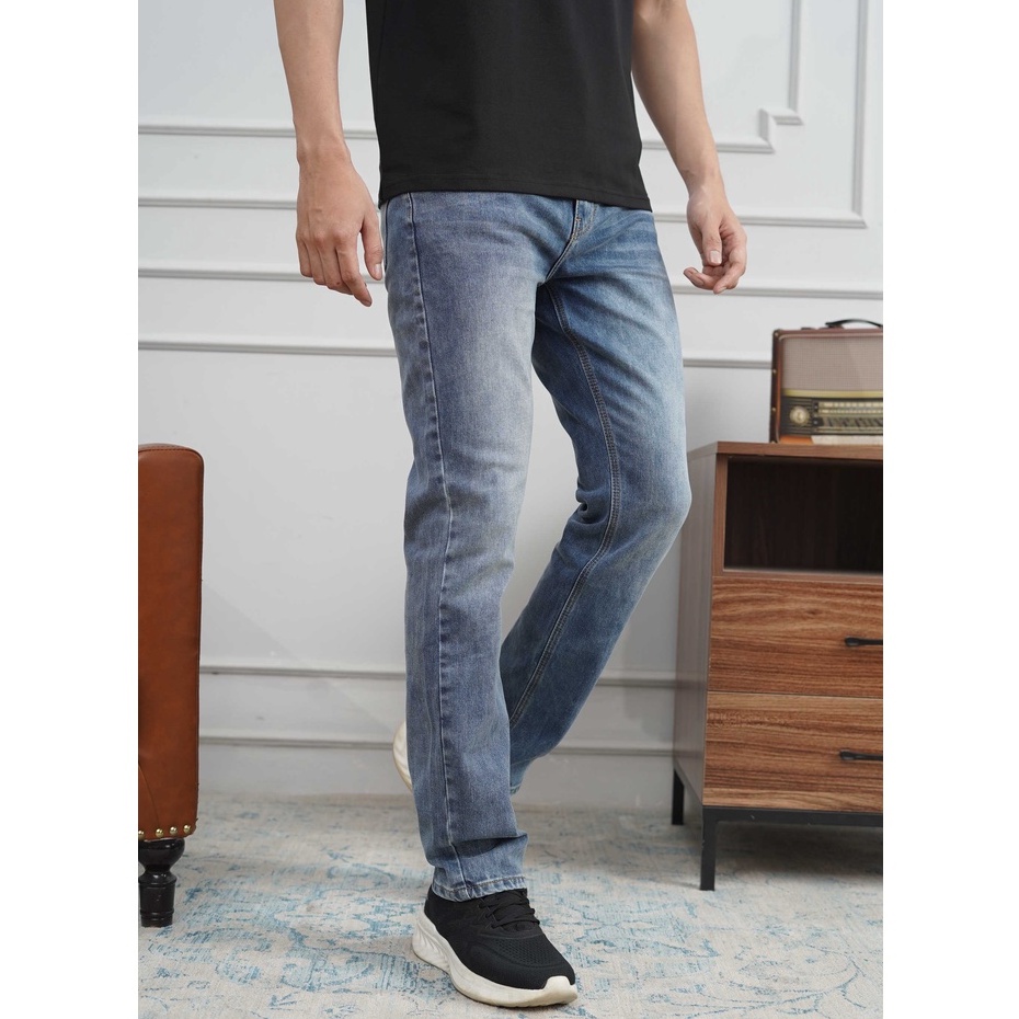 Quần jean nam xanh nhạt JONATHAN QJ047 vải denim cao cấp co dãn nhẹ 4 chiều, form dáng chuẩn đẹp, trẻ trung, hottrend