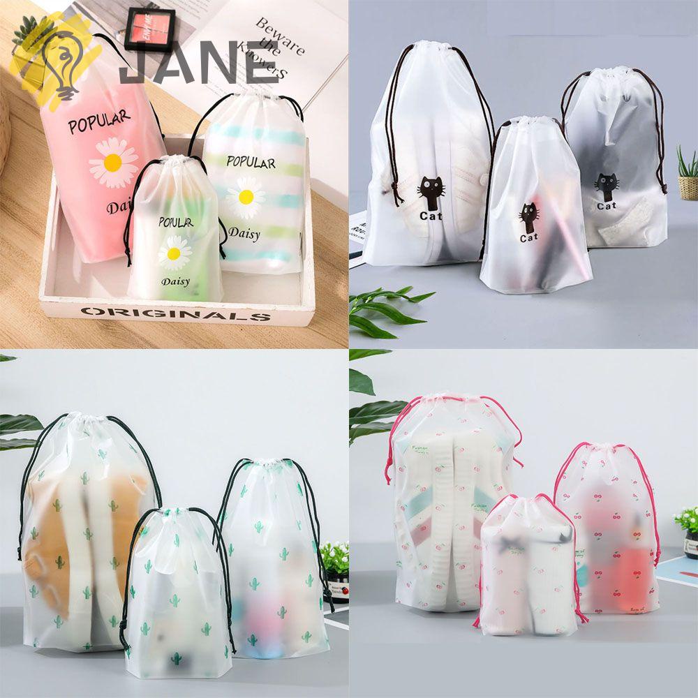 Set 3 Túi Dây Rút Đựng Giày Trong Suốt Tiện Dụng