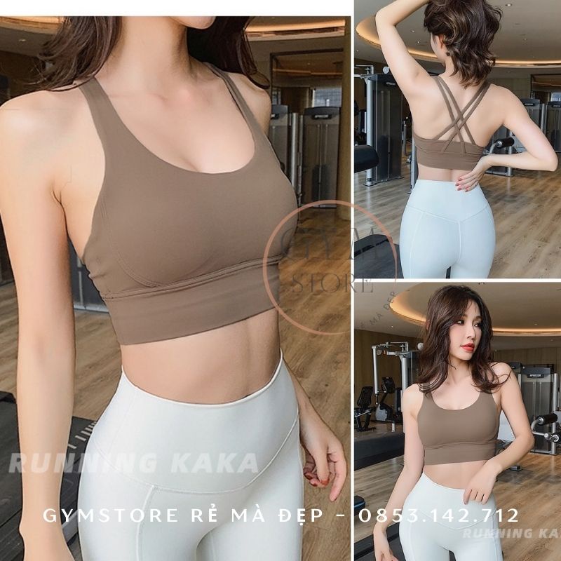 Áo Bra Hai Dây Croptop Đan Dây Lưng❤️𝐂𝐎́ 𝐌𝐔́𝐓❤️Thể Thao Nữ Tập Gym Yoga Thun Poly Mịn Mềm Thoáng Mát 422