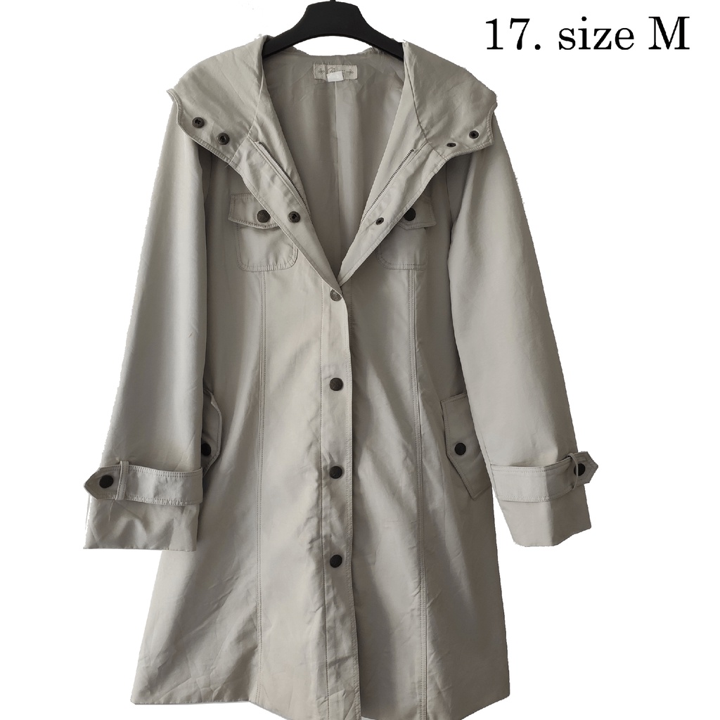 Áo măng tô kaki - trench coat nam, nữ secondhand - 2nd - loại 2