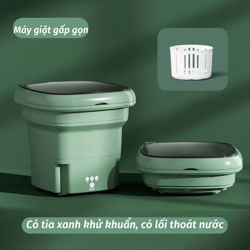 Máy Giặt Mini Tự Động Gấp Gọn Khử Khuẩn Bằng Ánh Sáng Xanh SUMI Công Suất 36W, Dung Tích 2.8L