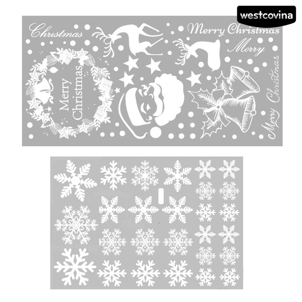 [Hot]☃Sticker Dán Tường PVC Họa Tiết 3D Hình Bông Tuyết Dùng Trang Trí Giáng Sinh