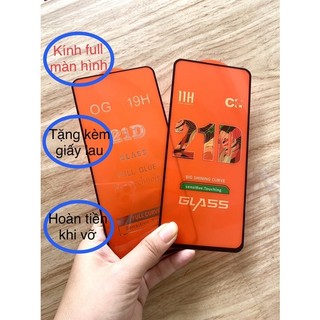 Kính cường lực full màn hình xiaomi redmi loại 21d note7/8/note8/note8pro/9/9s/note9/note10/11/11s/11lite/note11pro...