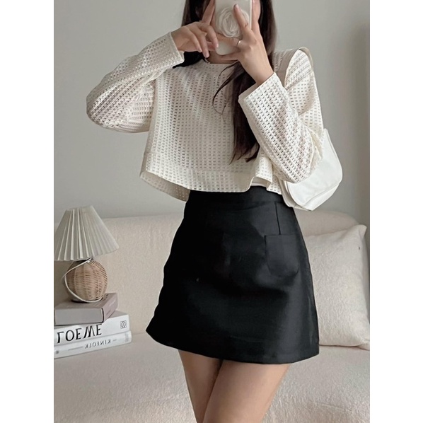 [Ảnh thật/Video] Chân váy hotgirl tôn dáng siêu xinh