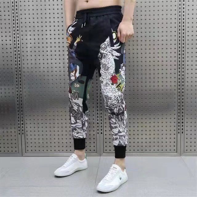 Quần dài thể thao ôm vừa vặn in họa tiết phong cách Hàn Quốc thời trang mùa hè dành cho nam