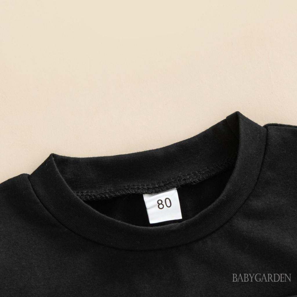 Set Đồ 2 Món Gồm Áo Thun Tay Cộc Cổ Tròn Màu Trơn + Quần Jean Rách Màu Trơn Cho Bé Trai 6 Tháng Tuổi - 3 Tuổi