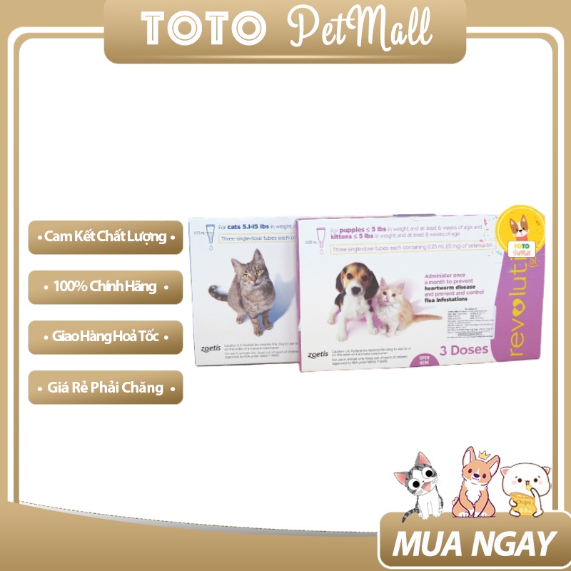 Nhỏ Gáy Loại Trừ Rận Revolution Cho Chó Mèo – Loại Tốt 🎉 Totopetmallhn