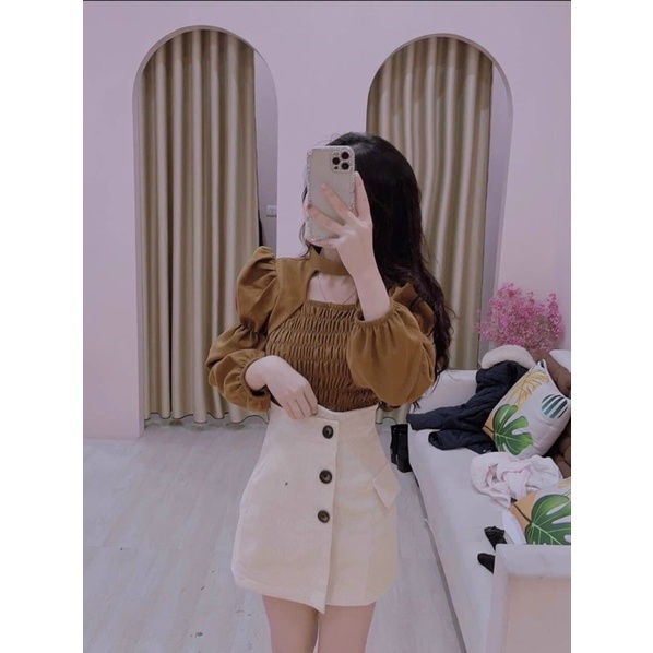 ÁO NHÚN THÂN, CỔ KIỂU SIÊU XINH