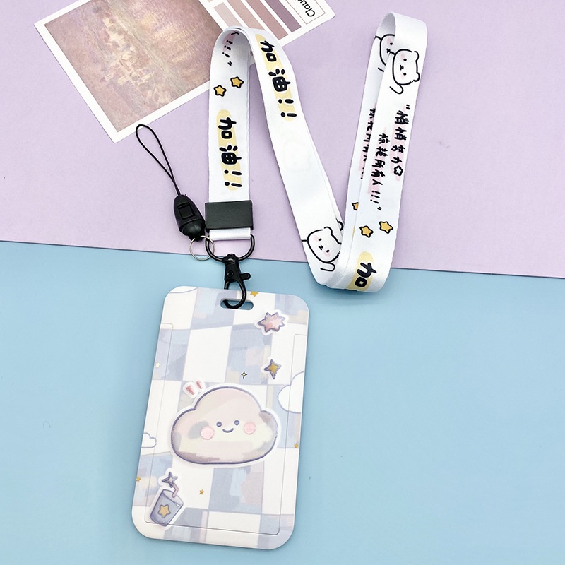 Bao Đựng Thẻ Truy Cập Thẻ Họa Tiết Hoạt Hình ins Dễ Thương Cho Học Sinh YKD ruiyan