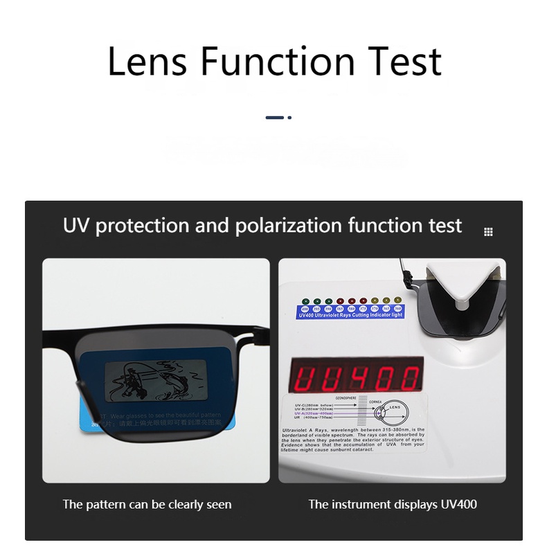 Kính Mát Phân Cực Chống Tia UV400 Gọng Vuông Thời Trang Cho Nam