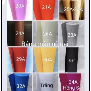 vải dạ nỉ cứng và 90x1m