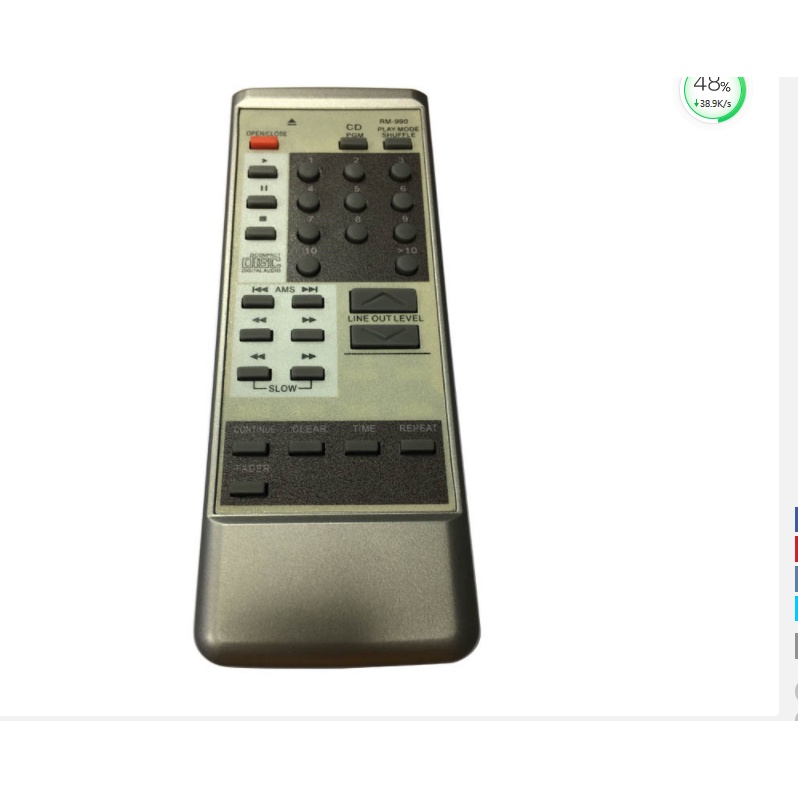 SONY Điều Khiển Từ Xa RM-990 Cho Đầu Đĩa CDP497 CDP590 CDP790 CDP970 CDP990 CDP991 CDP227 CDP228 CDP333