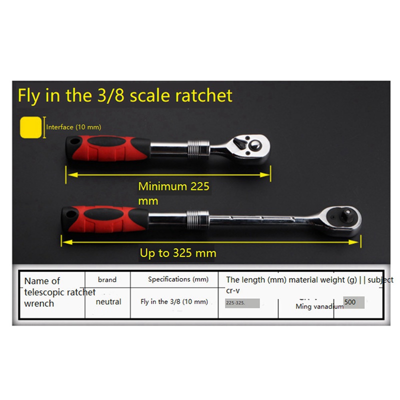 Cờ Lê Ổ Cắm Mô Men Xoắn 72 Răng Có Thể Điều Chỉnh Tháo Gỡ Nhanh