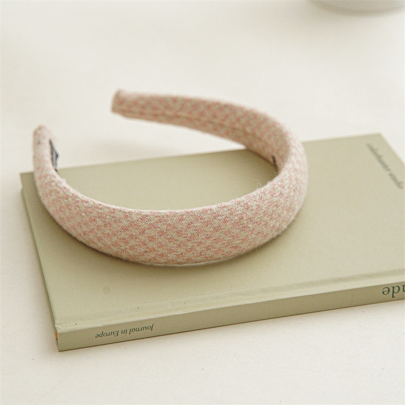 Băng Đô Cài Tóc Bản Rộng Bằng Vải Gai Dầu Thời Trang Thu Đông Cho Nữ