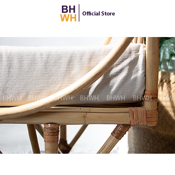 Ghế sofa mây BHWH có nệm và tựa lưng, ngồi thoải mái, thư giản