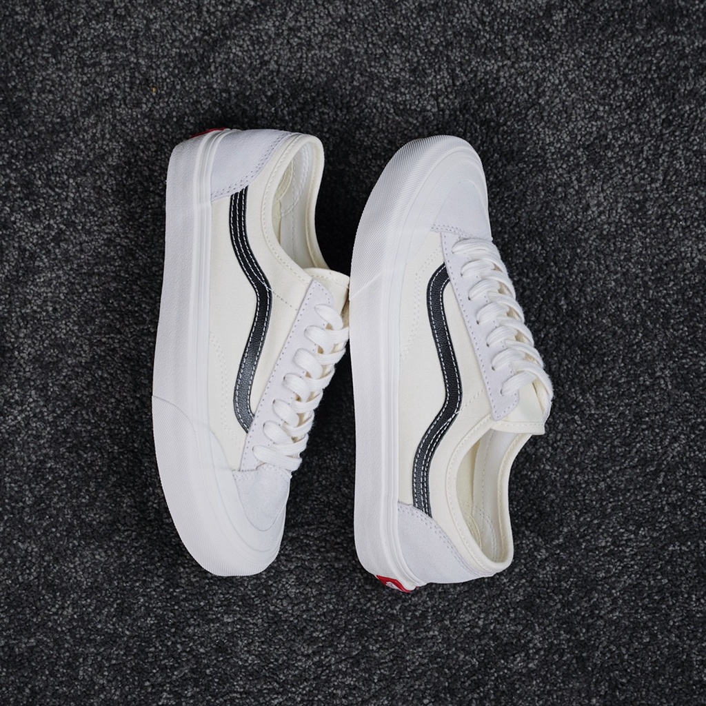 2022 VANS Style 36 Cecon SF Giày Thể Thao canvas Cổ Thấp Họa Tiết Sọc Trắng Đen Dễ Phối Đồ-1921