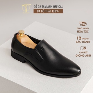 Giày loafer nam, giày lười nam thời trang da bò thật Tâm Anh GNTA5501-D