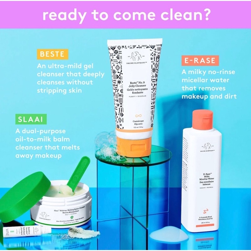 Sữa rửa mặt dạng thạch Drunk Elephant Beste Jelly Cleanser