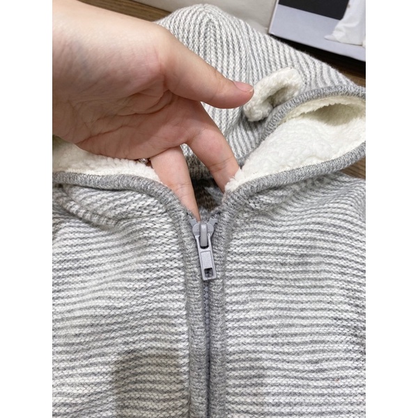 XD- Áo khoác len mũ lót lông size 12m-5y