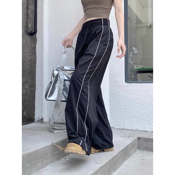 Quần suông gió 2 sọc