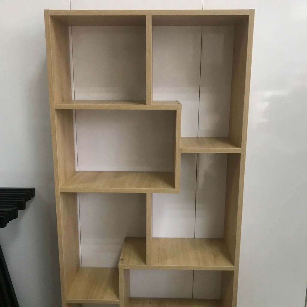 Kệ Sách Để Sàn Nhiều Ngăn Giá Kệ Hình Chữ U ván màu vân gỗ dày 15mm. hình ảnh shop tự chụp.
