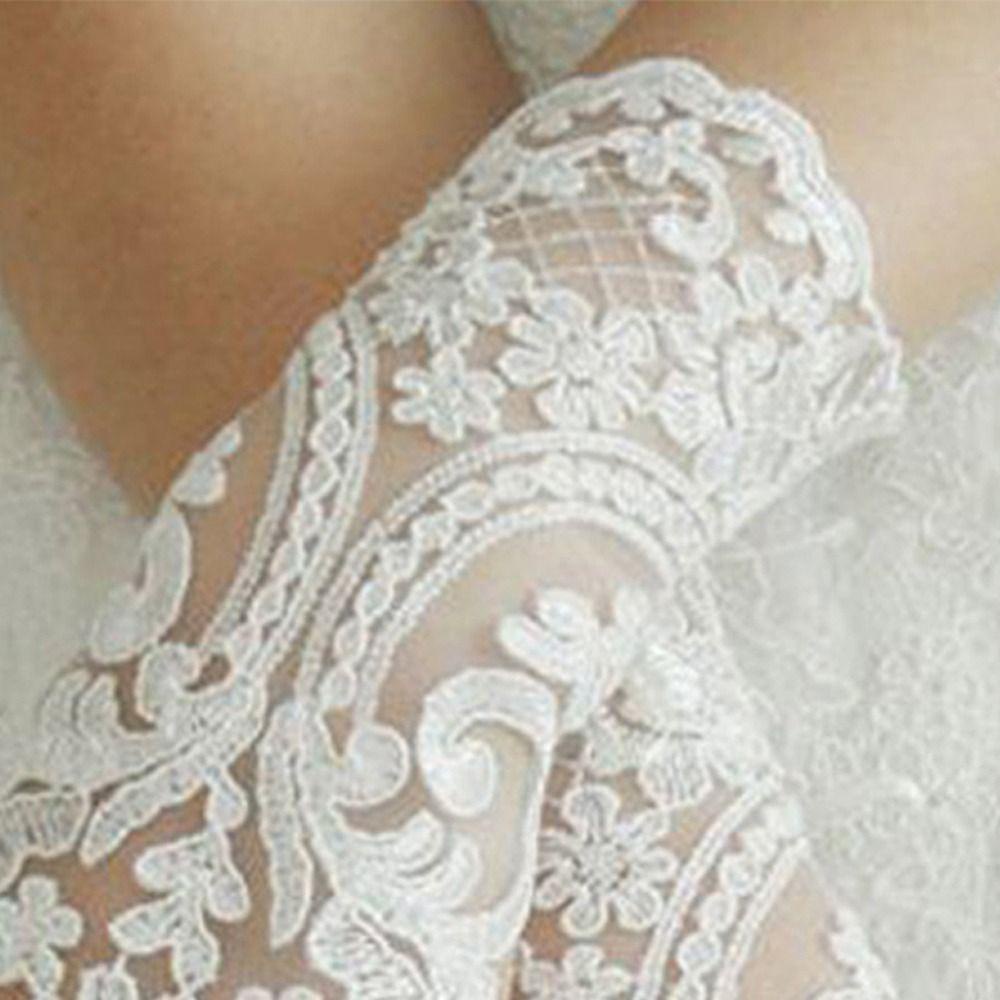 Găng Tay Lưới Phối Ren Siêu Mỏng Cho Cô Dâu