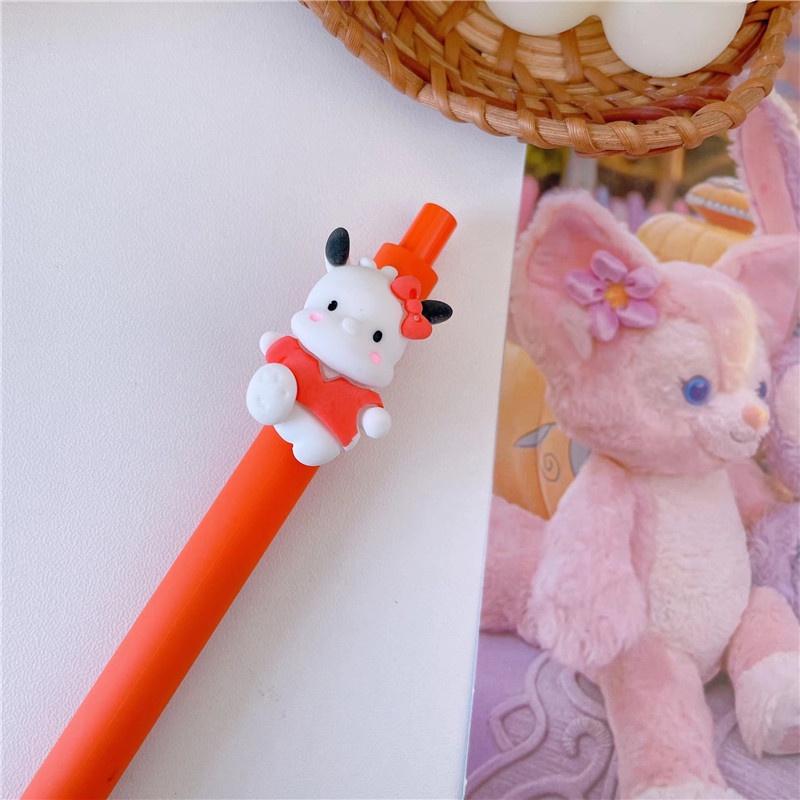 Bút Mực Đen Họa Tiết Hoạt Hình Sanrio Kuromi Melody Cinnamoroll Dễ Thương Cho Nữ