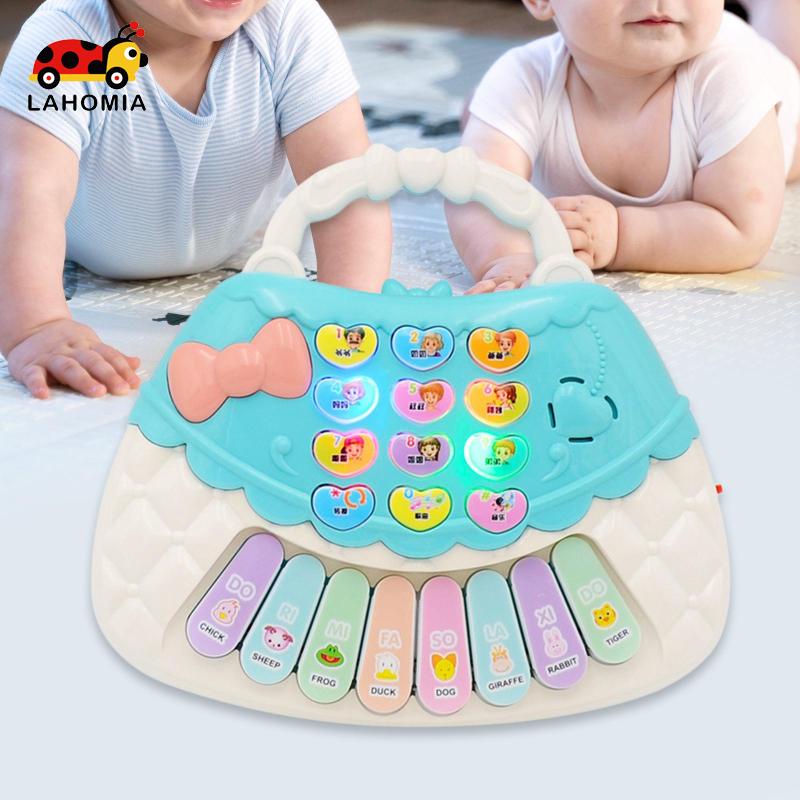 Đàn piano đồ chơi LAHOMIA 8 phím có đèn và nhạc cho bé