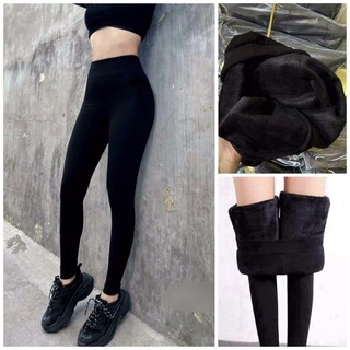Quần legging lót lông nữ cạp cao nâng mông co giãn 4 chiều siêu ấm hàng loại 1 đẹp