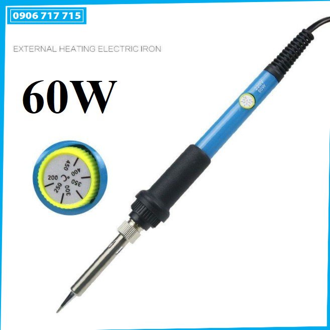 Mỏ hàn chỉnh nhiệt độ máy hàn 60w  và phụ kiện hàn mạch điện tử